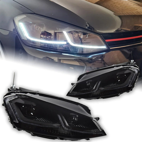 VW Golf 7.5 LED Headlight 2013-2020 Golf 7 Headlights DRL Hid Head Lamp Dynamic Signal Bi Xenon