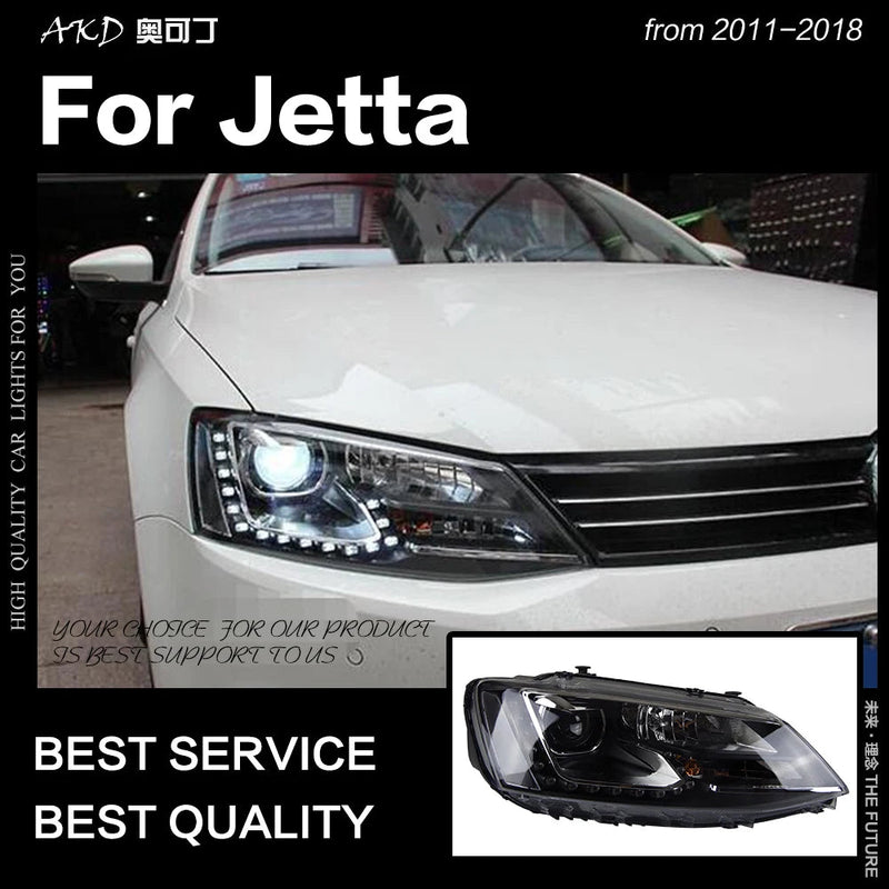 VW Jetta Headlights 2011-2018 Jetta Gli LED Headlight Europe Version Led Drl Hid Bi Xenon