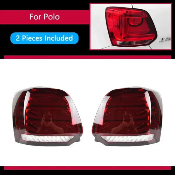 VW Polo LED Tail Light 2011-2018 Polo Rear Fog Brake Turn Signal