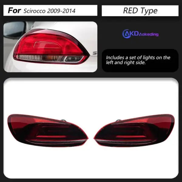 VW Scirocco Tail Lights 2009-2014 Dynamic Smoke LED Tail