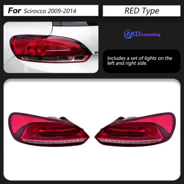 VW Scirocco Tail Lights 2009-2014 Dynamic Smoke LED Tail