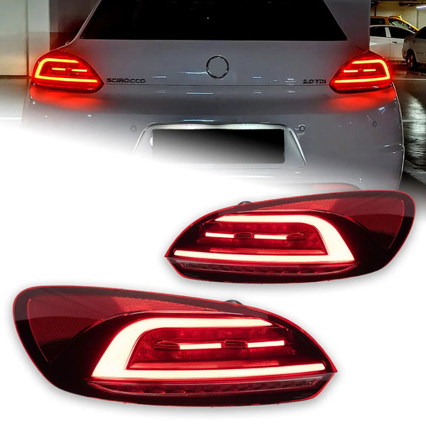 VW Scirocco Tail Lights 2009-2014 Dynamic Smoke LED Tail Lamp LED DRL Signal Brake Reverse