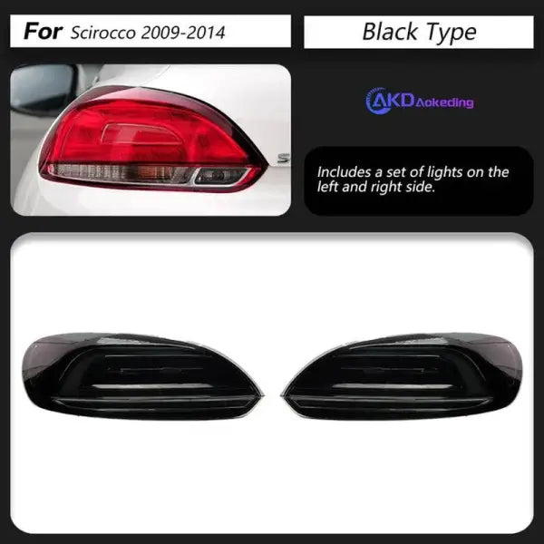 VW Scirocco Tail Lights 2009-2014 Dynamic Smoke LED Tail