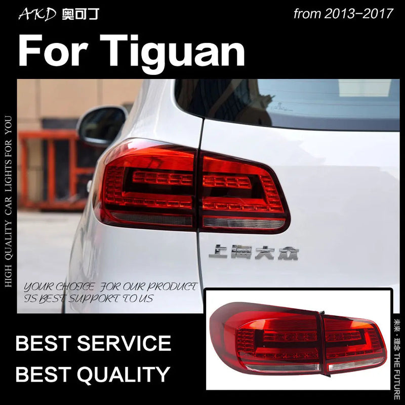 VW Tiguan Tail Lights 2013-2017 Tiguan LED Tail Lamp LED DRL Dynami Signal Brake Reverse