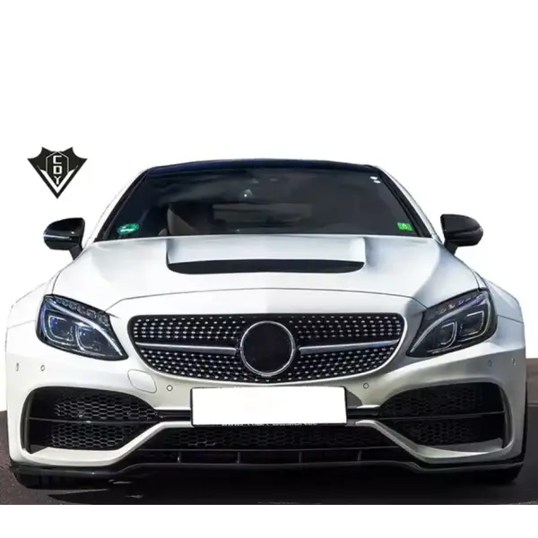 W205 C63 Pd Style Wide Car Body Kit Carbon Fiber Pp Front