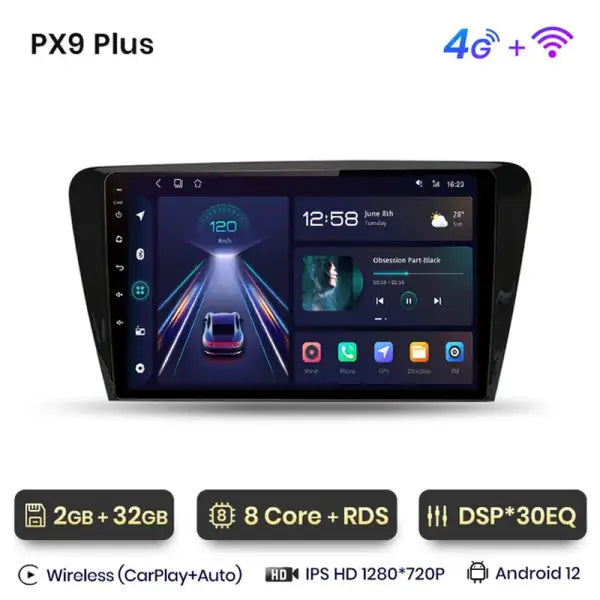 Wireless Carplay Android Auto Car Radio for VW Skoda Octavia 3 2013 - 2018 Multimedia Autoradio GPS No 2 Din 2Din DVD