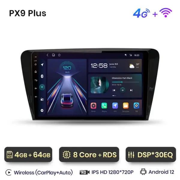 Wireless Carplay Android Auto Car Radio for VW Skoda Octavia 3 2013 - 2018 Multimedia Autoradio GPS No 2 Din 2Din DVD