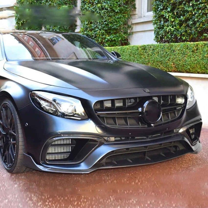 Car Craft Compatible With Mercedes Benz C Class W205 C205 Coupe 2015-2018 Upgrade Front Bumper Amg C63 Show Grill With Camera Hole Amgs Silver Chrome Gc W205/c205-005