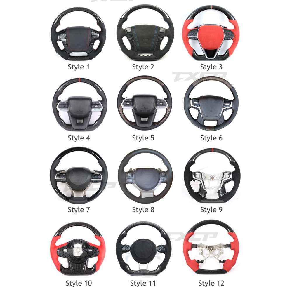 Car Craft Compatible With Toyota Innova Fortuner Land Cruiser Prado Altis Camry Hilux Upgraded GX GXR Custom Full Steering Wheel Style 5 - CAR CRAFT INDIA