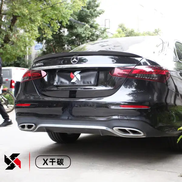 X Style Dry Carbon Rear Trunk Lip Tail Wing Ducktail Spoiler for Mercedes Benz E Class W213 E63 AMG 2016+