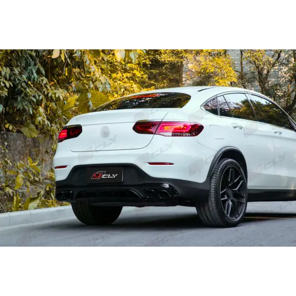 X253 Diffuser for Benz GLC Class X253 Coupe Facelift GLC43 AMG Rear Diffuser Rear Lip Tips Exhaust Pipes 2020+