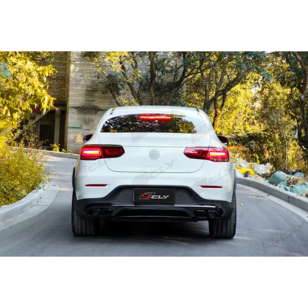 X253 Diffuser for Benz GLC Class X253 Coupe Facelift GLC43 AMG Rear Diffuser Rear Lip Tips Exhaust Pipes 2020+