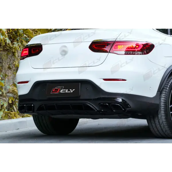 X253 Diffuser for Benz GLC Class X253 Coupe Facelift GLC43 AMG Rear Diffuser Rear Lip Tips Exhaust Pipes 2020+