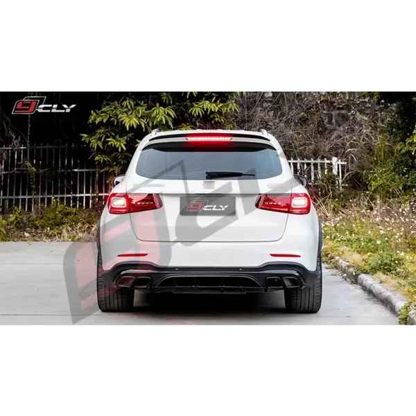 X253 Diffuser for Benz GLC Class X253 SUV Facelift GLC63 AMG Rear Diffuser Rear Lip Tips Exhaust Pipes