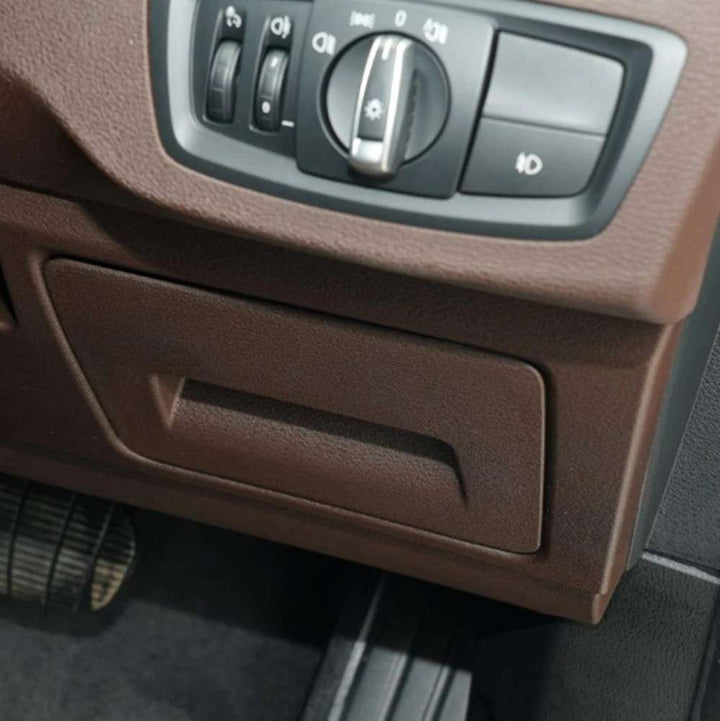 Car Craft Compatible With Bmw X1 F48 F49 2016-2022 (after June 2016) X2 F39 2019-2023 (after June 2019) Interior Under Steering Wheel Folding Tool Case Box Handle Kit Glove Box 51459348822 Black - CAR CRAFT INDIA