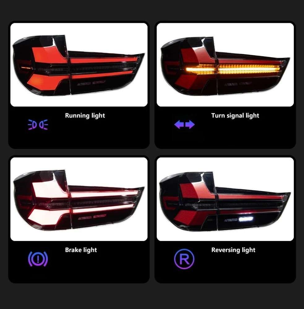Car Craft Compatible With Bmw X5 F15 2014-2019 Car Rear Upgraded Tail Light Lamp Xenon Taillight Retrofit Upgrade Modified Led Drl Hid G05 Style Smoke CC-8463 - CAR CRAFT INDIA