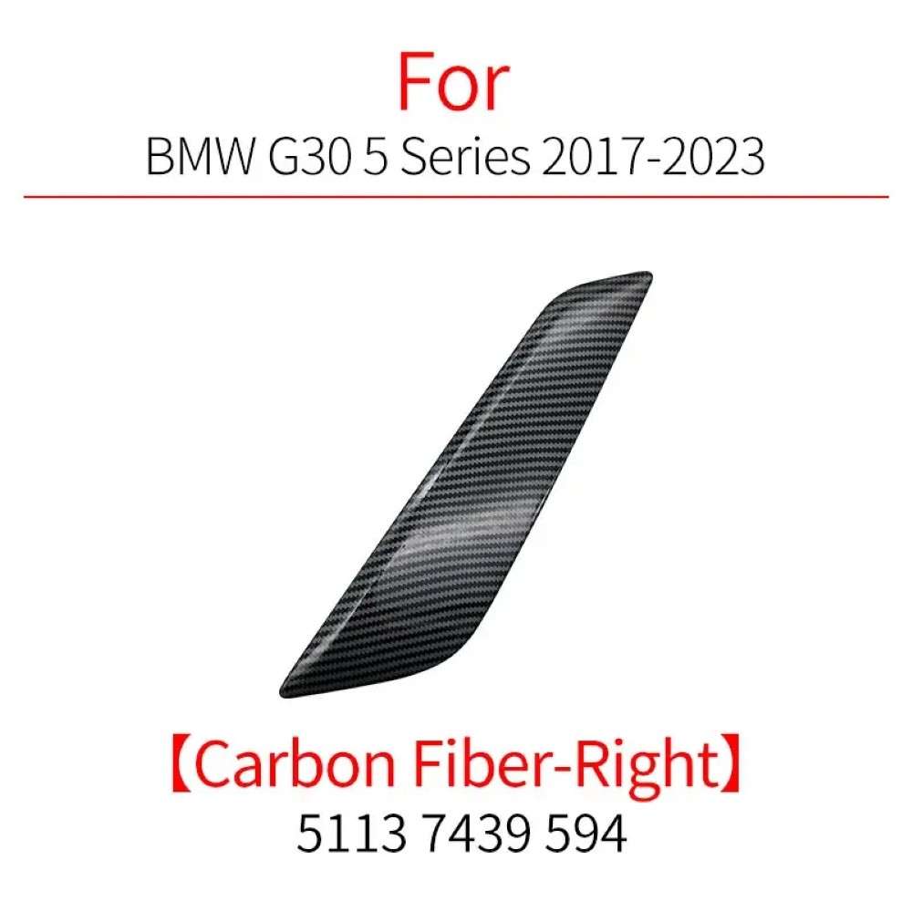 Car Craft Compatible With Bmw 5 Series G30 F90 2017-2024 Side Fender Decorative Bright Electroplated Strip Trim 51137349594-tx Right Carbon Fiber Look CC-8103 - CAR CRAFT INDIA