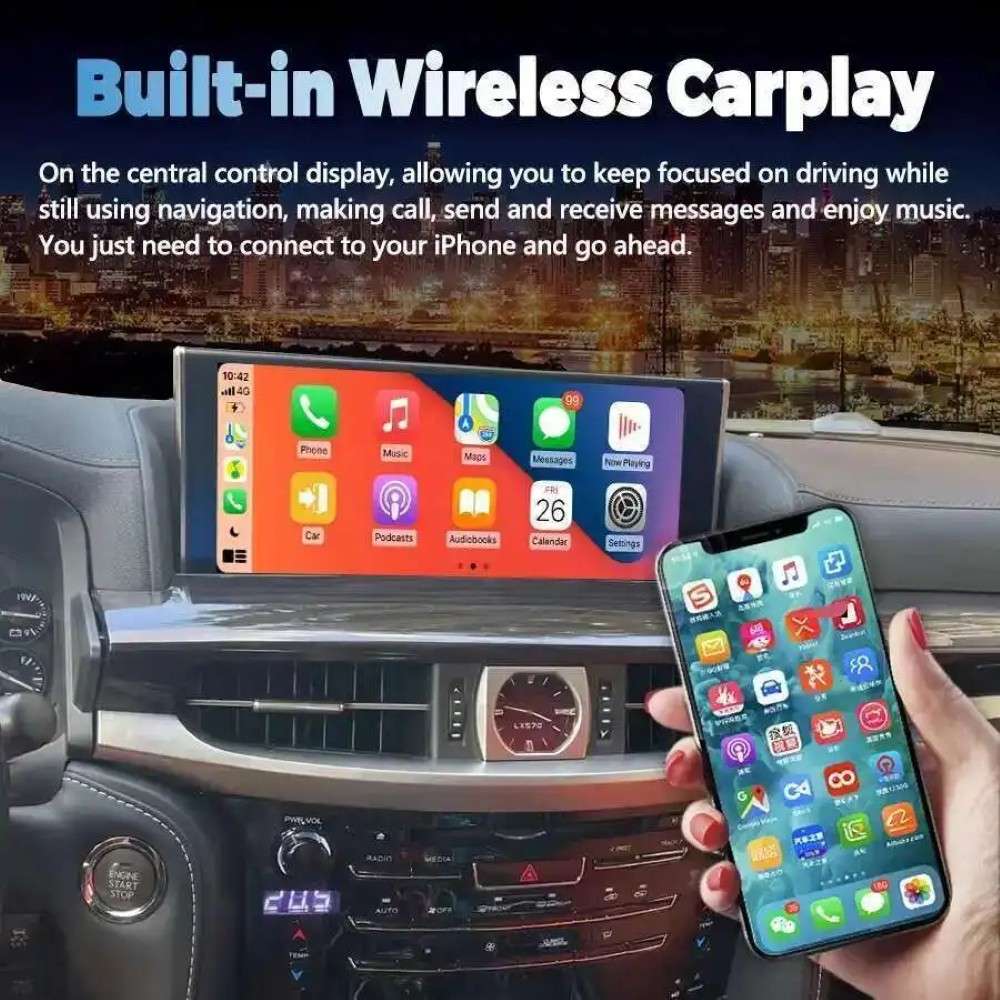 Car Craft Compatible With Lexus Lx570 2016-2024 Android Multimedia Infotainment Touchscreen Dvd Player Wireless Carplay Android Auto 8gb +128gb 12.3 Inch - CAR CRAFT INDIA