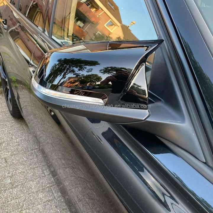 Car Craft Compatible With Bmw 3 Series F30 F34 F80 12-19 X1 E84 12-15 1 Series F20 12-18 Side Rear View Case Wing Cap Shell Housing Mirror Covers 3m Tape Pasting Style Ar-mr-022 Cf Carbon Fiber Look - CAR CRAFT INDIA