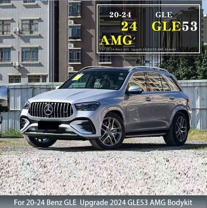 Car Craft Compatible With Mercedes Benz Gle W167 2020-2023 Upgrade Facelift Covert To 2023+ Gle53 Lci Amg Bodykit Bumper Grill Diffuser Headlight Taillight Hood Fender After Lip 1:1 - CAR CRAFT INDIA