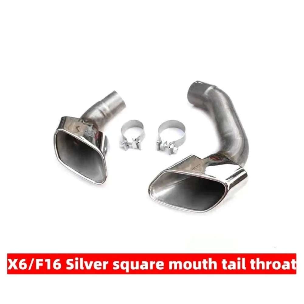 Car Craft Compatible With Bmw X5 F15 2014-2018 Rear Exhaust End Tip Square Muffler Tip Car Exhaust Pipe X Series Tailpipe M Sport Black - CAR CRAFT INDIA