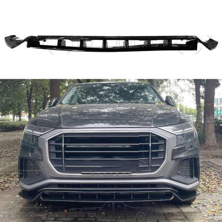 Car Craft Compatible With Audi Q8 2018-2023 S Line Front Bumper Lip Splitter Skirts 4 Part Ar-audi-078 Cf Carbon Fiber Look - CAR CRAFT INDIA