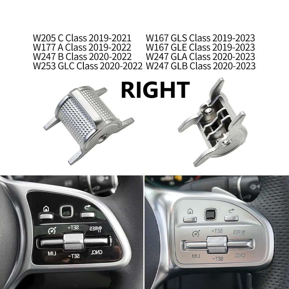 Car Craft Compatible With Mercedes A B C E S Class W205 W206 W213 W214 W222 W223 W167 W247 W464 W465 W253 W254 2019-2025 Gla Glc Gle Gls Steering Wheel Control Switch ROLLER Button 0999058106-4R RIGHT CC-8486