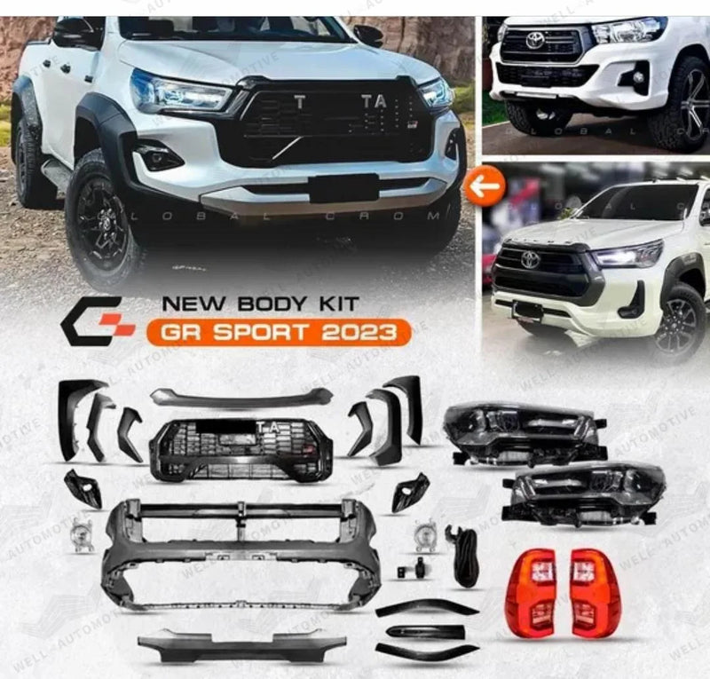 New Style Off-Road Parts Front Car Bumpers ABS Grille Black Body Kits  Upgrade to GR SPORT 2023